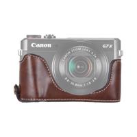 1/4 inch draad PU lederen camera half Case Base voor Canon G7 X Mark II (koffie) - thumbnail