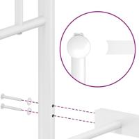 Bedframe met hoofd- en voeteneinde metaal wit 200x200 cm - thumbnail