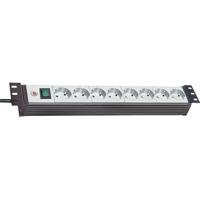 Brennenstuhl 1156057018 Stekkerdoos 19 inch 8-voudig Zwart, Lichtgrijs Randaarde stekker 1 stuk(s) - thumbnail