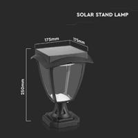 V-TAC VT-983 Solar Vloerlamp -IP65 Waterdicht - Mat Zwart - 2W - 110 Lumen - 3000K+6000K - thumbnail