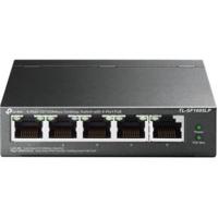 TP-Link TL-SF1005LP 5-poorts Fast Ethernet PoE Switch (5 poorten met 10/100Mbit/s, waarvan 4 met PoE-ondersteuning, 41 Watt, afgeschermde RJ-45-poorten, plug-and-play-installatie, zonder lucht) zwart - thumbnail