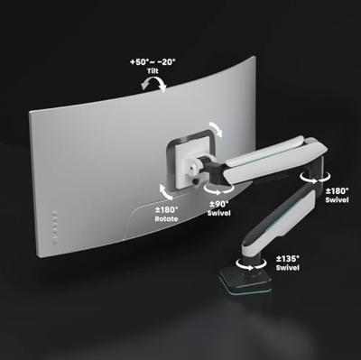 ROLINE LCD arm, tafelmontage, gasveer, 5 draaipunten, max. 20 kg