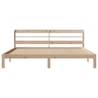 Bedframe met hoofdbord massief grenenhout 180x200 cm