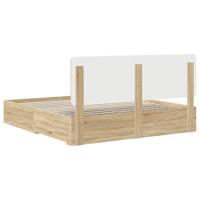 Bedframe met hoofdeinde Sonoma Eiken 180 x 200 cm Bewerkt hout - thumbnail