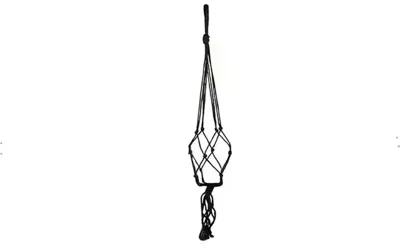 TS Bloempothanger Macrame D2 H90 zwart TS Bloempothanger Macrame D2 H90 zwart