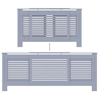 Radiatorombouw 205 cm MDF grijs - thumbnail