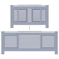 VidaXL Radiatorombouw 205 cm mdf grijs - thumbnail