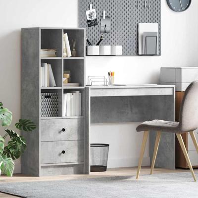 Bureau met lade 2 pcs Beton Grijs