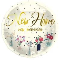 Folieballon &apos;New Home&apos; Bloemen (45cm) - thumbnail