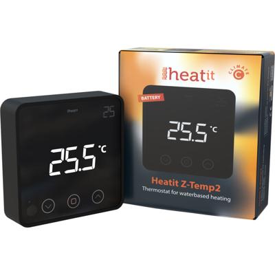HeatIT kamerthermostaat z-wave - zwart