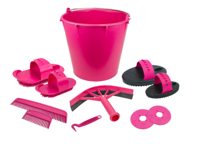 Poetsset van 10 items in emmer marineblauw