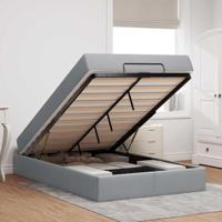 Bedframe Lichtgrijs 120 x 200 cm Stof - thumbnail