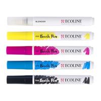 Bruynzeel Ecoline brush pen set primair, 5 kleuren - thumbnail