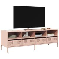 Tv-meubel 135x39x43,5 cm koudgewalst staal roze - thumbnail