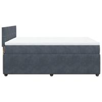 Boxspring met matras fluweel donkergrijs 160x200 cm - thumbnail