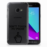 Samsung Galaxy Xcover 4 | Xcover 4s Silicone-hoesje Finger Don't Touch My Phone - thumbnail