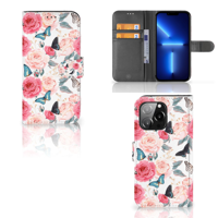 iPhone 13 Pro Hoesje Butterfly Roses - thumbnail