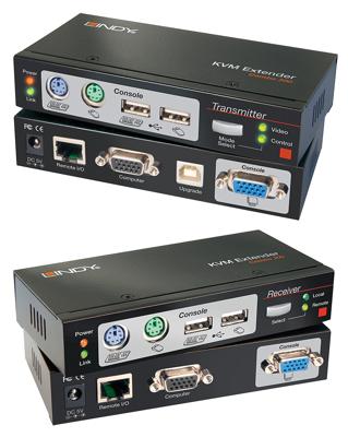 LINDY LINDY Cat.5 KVM Extender Combo 300 KVM-extender PS/2 Via netwerkkabel RJ45 300 m
