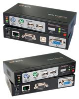 LINDY LINDY Cat.5 KVM Extender Combo 300 KVM-extender PS/2 Via netwerkkabel RJ45 300 m - thumbnail