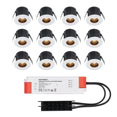 Set van 12 Olivia LED Mini Inbouwspots met Trafo - 12 Volt 3 Watt 150 lumen - Verzonken - Plat 36mm - 2700K - IP44 waterdicht - Niet Dimbaar - Wit Set van 12 Olivia LED Mini Inbouwspots met Trafo - 12 Volt 3 Watt 150 lumen - Verzonken - Plat 36mm - 2700K - IP44 waterdicht - Niet Dimbaar - Wit