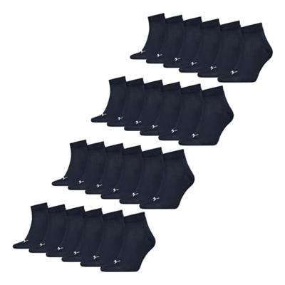 3-paar Quarter sokken - Elastisch katoenen sokken voor dames en heren - Zwart - Grijs - wit - Blauw