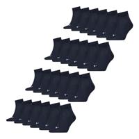 3-paar Quarter sokken - Elastisch katoenen sokken voor dames en heren - Zwart - Grijs - wit - Blauw - thumbnail