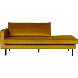 WOOOD Daybed 'Rodeo' Links, Velvet, kleur Oker