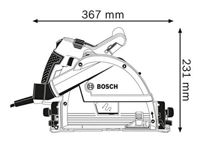 Bosch Professional GKT 55 GCE Invalzaag 165mm 1400W - 0601675000 Bosch Professional GKT 55 GCE Invalzaag 165mm 1400W - 0601675000