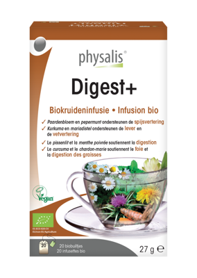 Physalis Biokruideninfusie Digest+ Thee 20Stuks