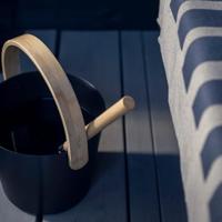 Rento Design sauna-emmer met beugel - Zwart - thumbnail