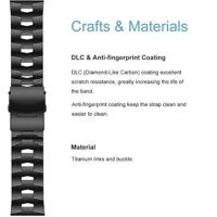 By Qubix - Titanium schakelband - Zilver - Compatible met Garmin Fenix 8-47mm - Compatible Garmin bandje - Bandbreedte: 22mm - thumbnail
