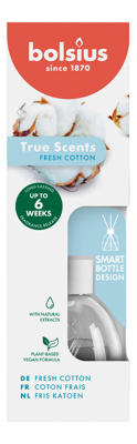 Bolsius True Scents Geurstokjes Fresh Cotton 60 ml