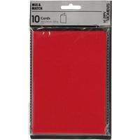 Creativ Company Kaarten rood 10,5x15cm, 10st. - thumbnail