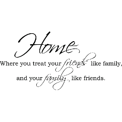 Home, friends and family - Muursticker Home, friends and family - Muursticker