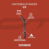 CONTEC achtervorkstandaard "ox back" ct rear kickstand ox 18 mm 24"-29" matt black. m6 - thumbnail