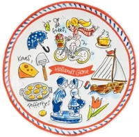 Blond Amsterdam ontbijtbord aardewerk holland 22x2.5cm multi - thumbnail