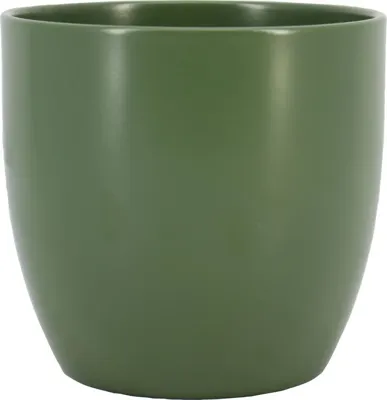 Pot Basel keramiek d16h15cm mosgroen mat es/15