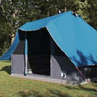 Tipi Tent met dak met opslag Blauw 358 x 296 x 258 cm taft - thumbnail