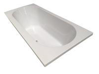 Ligbad Duo Wiesbaden Portus Inbouw 180x80x50 cm Wit - thumbnail