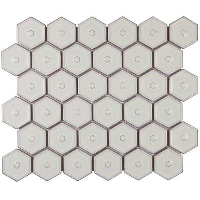 The Mosaic Factory Osiris Hertman Mozaïektegel - 5.1x5.9cm - wand en vloertegel - glans - cafe latte AFH-OH-13200