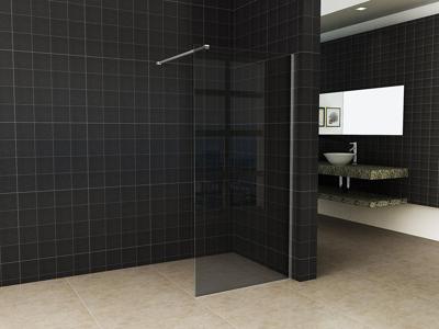 Inloopdouche Wiesbaden Slim Rookglas 90x200 8mm Nano Coating