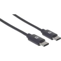 Manhattan USB-kabel USB 2.0 USB-C stekker 2.00 m Zwart 354875 - thumbnail