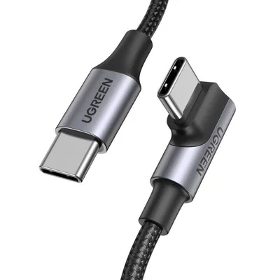 Ugreen Kabel US334 70643 USB-C (hoekig) / USB-C (recht) 100W PD 1m - zwart