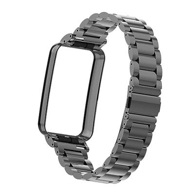 Metalen schakelband met case - Zwart - Xiaomi Smart band 7 Pro Metalen schakelband met case - Zwart - Xiaomi Smart band 7 Pro