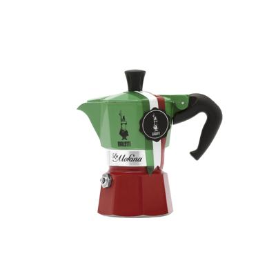 Italiaanse koffiezetter - BIALETTI - La Mokina Italia - Geschikt voor alle kookplaten behalve inductie - 1 kopje - 40 ml - Groen / Rood Italiaanse koffiezetter - BIALETTI - La Mokina Italia - Geschikt voor alle kookplaten behalve inductie - 1 kopje - 40 ml - Groen / Rood