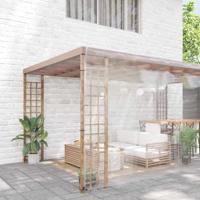 Doorzichtig zeildoek met zeilringen 8x8 m PVC - thumbnail