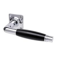 De Oude Deurklink Deurklink - Deco glanzend nikkel vierkante rozet - thumbnail