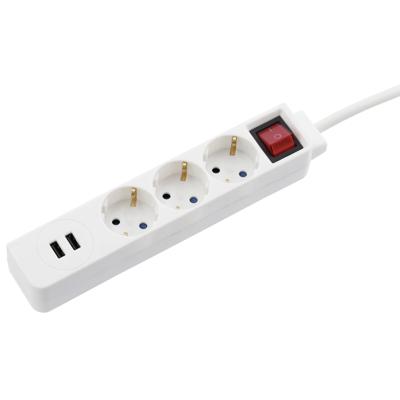 Hama Stekkerdoos USB 3,4A 3-voudig Wit