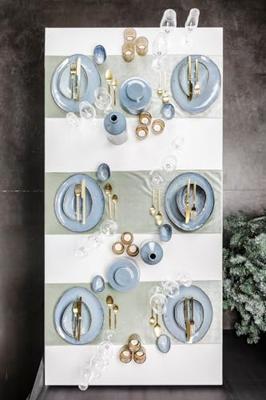 Cosy & Trendy Serviesset Aicha Blue - 12-delig / 4 personen - 4 dinerborden, 4 ontbijtborden en 4 diepe borden Cosy & Trendy Serviesset Aicha Blue - 12-delig / 4 personen - 4 dinerborden, 4 ontbijtborden en 4 diepe borden