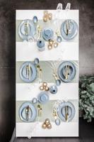 Cosy & Trendy Serviesset Aicha Blue - 12-delig / 4 personen - 4 dinerborden, 4 ontbijtborden en 4 diepe borden - thumbnail
